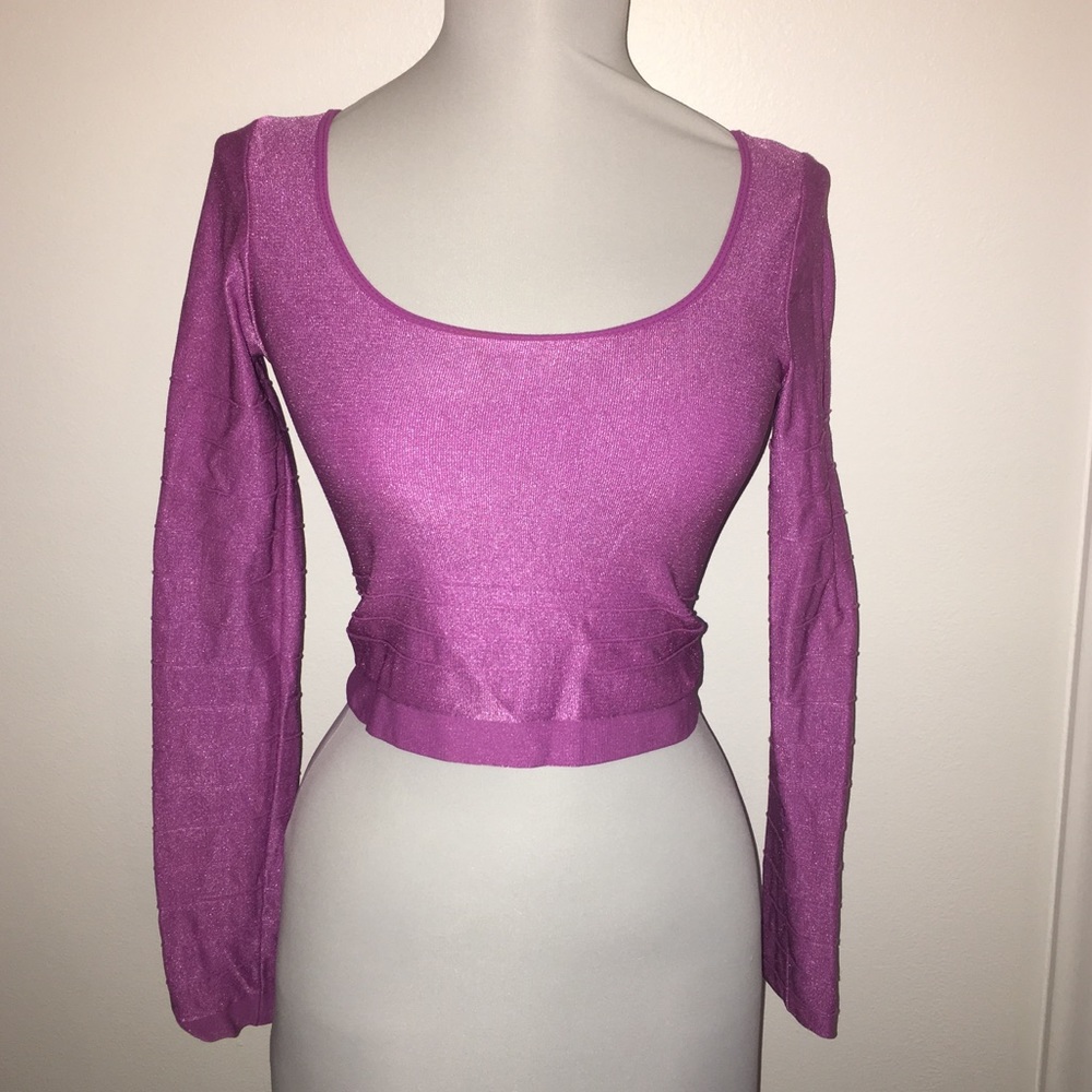 Bebe purple crop top never worn